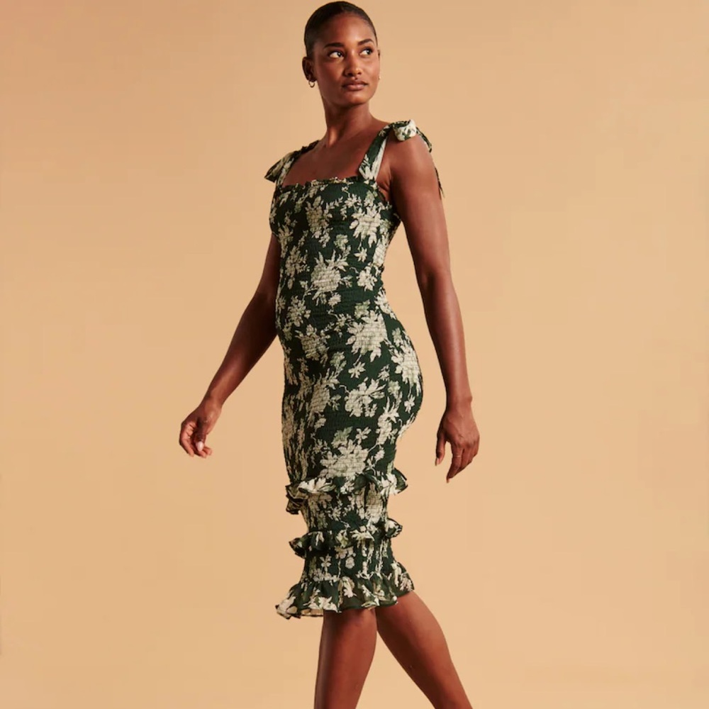 Abercrombie Smocked Midi Dress